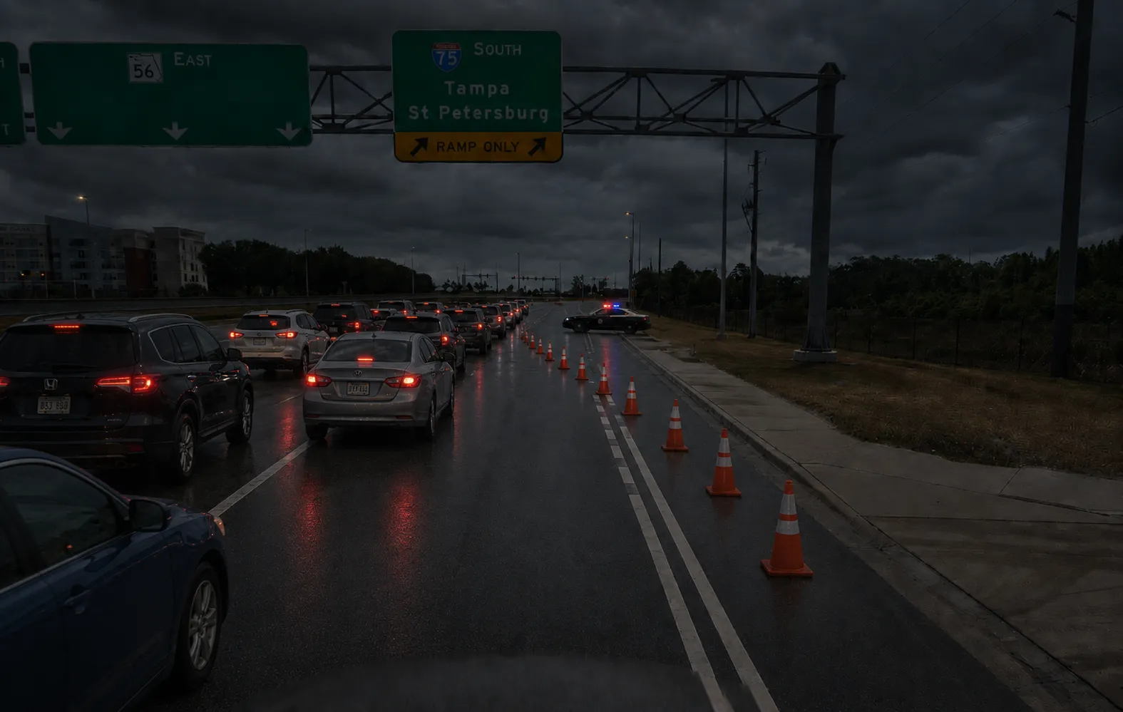 I-75 Southbound Shut Down at State Road 56 in Wesley Chapel a for a Fatal Crash Investigation