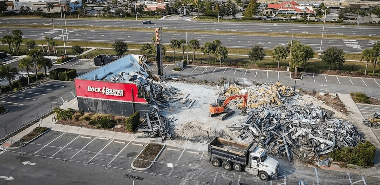 Rock & Brews Site on S.R. 56 Comes Down as Portillo’s Plans Move Forward
